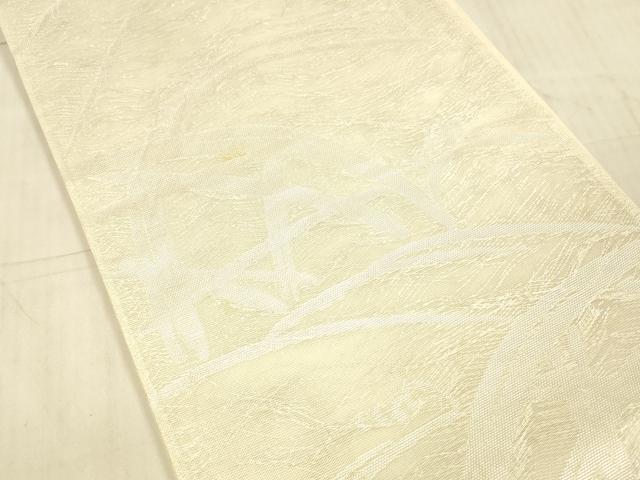 平和屋着物*夏物 全通柄袋帯 流水籬文 銀糸 正絹 逸品 DAAX5721cm