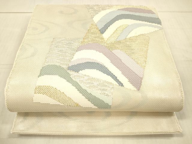 平和屋着物*夏物 太鼓柄 本袋帯 流水文 金銀糸 正絹 逸品 DAAX5726cm
