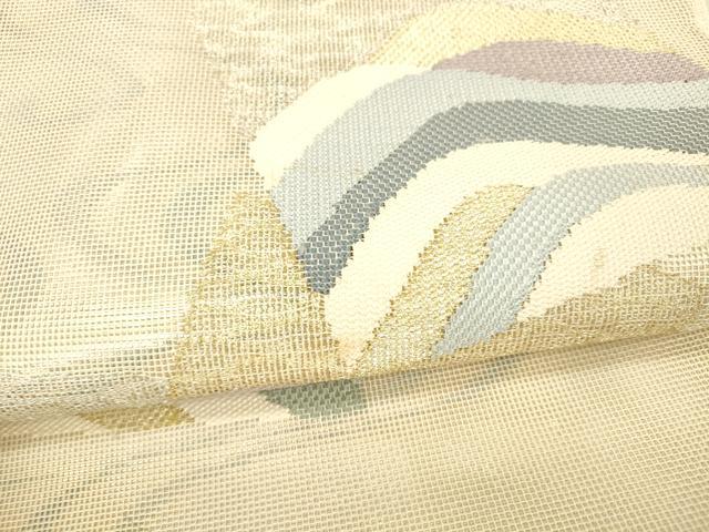 平和屋着物*夏物 太鼓柄 本袋帯 流水文 金銀糸 正絹 逸品 DAAX5726cm
