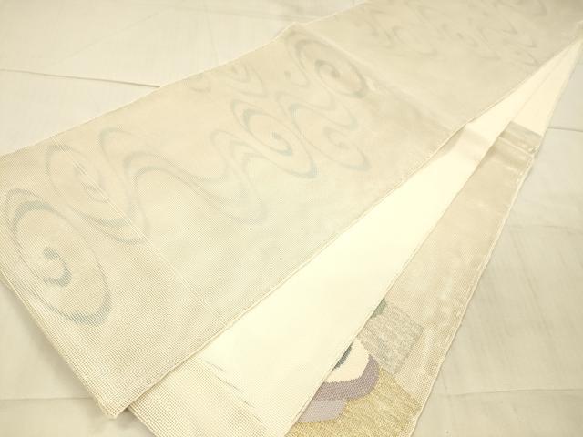 平和屋着物*夏物 太鼓柄 本袋帯 流水文 金銀糸 正絹 逸品 DAAX5726cm