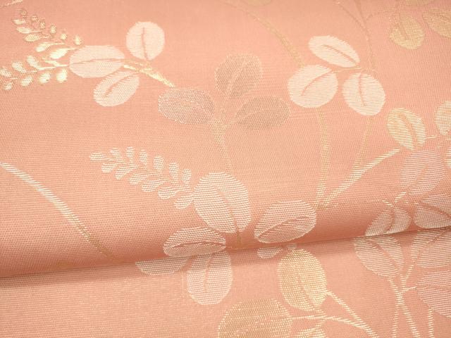 平和屋着物*夏物 六通柄袋帯 草葉文 金銀糸 正絹 逸品 DAAX5728cm