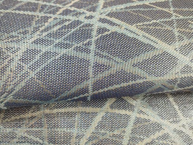 平和屋着物*夏物 八寸名古屋帯 草葉文 銀糸 正絹 逸品 DAAX5734cm