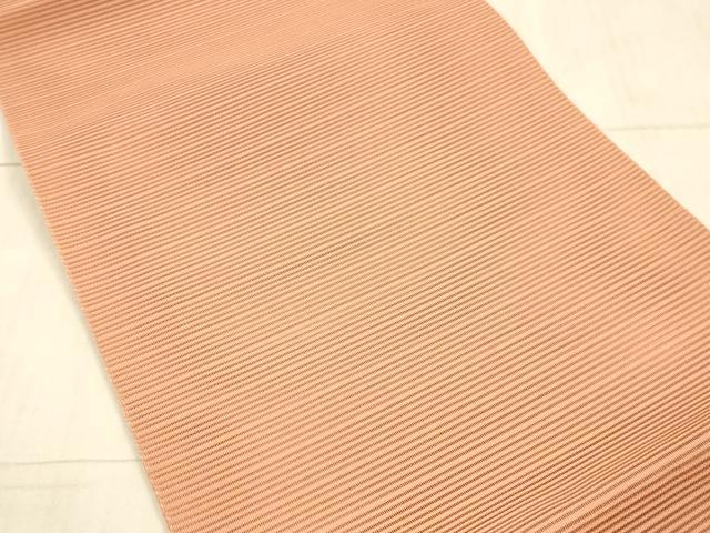 平和屋着物*夏物 絽綴れ 八寸名古屋帯 甚三紅色 正絹 逸品 DAAX5745cm