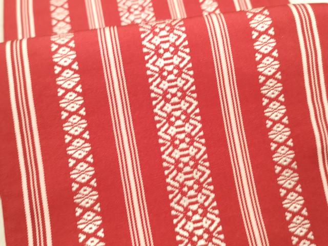 平和屋着物●本場筑前博多織 半幅帯 献上 証紙付き 正絹 逸品 DAAX5787cm