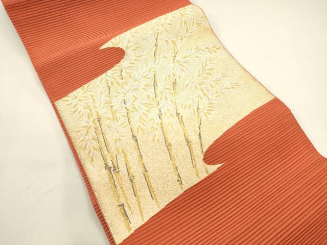 平和屋着物*夏物 絽綴れ 八寸名古屋帯 笹竹文 金銀糸 正絹 逸品 DAAX5874cm