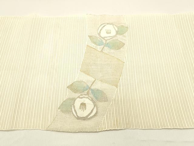 平和屋着物*夏物 絽綴れ 八寸名古屋帯 流水枝花文 金銀糸 正絹 逸品 DAAX5875cm