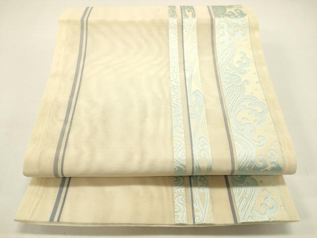 平和屋着物*夏物 九寸名古屋帯 流水文 DAAX5884cm