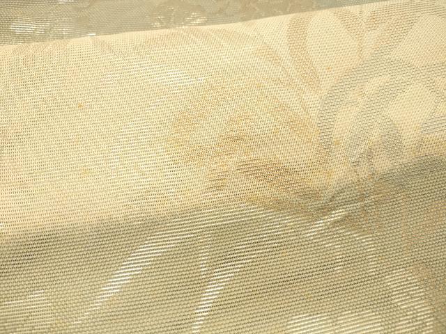 平和屋着物*夏物 六通柄袋帯 草花文 金銀糸 正絹 逸品 DAAX5886cm