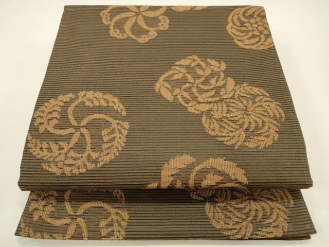 平和屋着物*夏物 西陣 川島織物 六通柄 京袋帯 草花文 正絹 逸品 DAAX5887cm