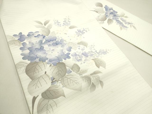 平和屋着物*夏物 九寸名古屋帯 手描き 紫陽花 DAAX5909cm