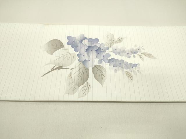 平和屋着物*夏物 九寸名古屋帯 手描き 紫陽花 DAAX5909cm