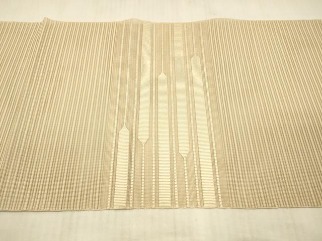 平和屋着物*夏物 絽綴れ 八寸名古屋帯 抽象文様 香色 正絹 逸品 DAAX5918cm