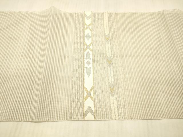 平和屋着物*夏物 絽綴れ 八寸名古屋帯 抽象文様 金銀糸 正絹 逸品 DAAX5919cm