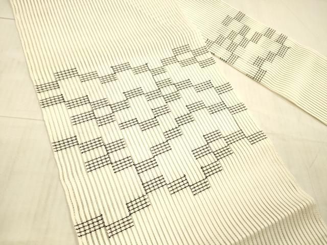 平和屋着物*夏物 八寸名古屋帯 抽象文様 正絹 逸品 DAAX5923cm