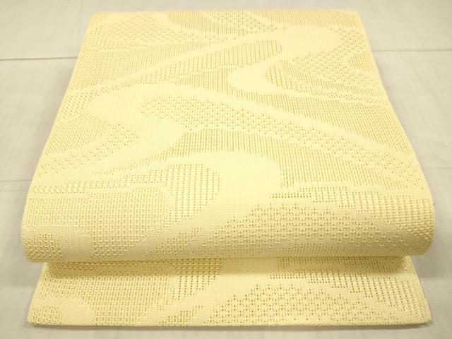 平和屋着物*夏物 八寸名古屋帯 流水文 蜂蜜色 DAAX5925cm