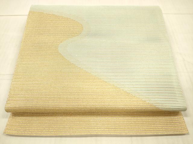 平和屋着物*夏物 八寸名古屋帯 抽象文様 金糸 正絹 逸品 DAAX5927cm