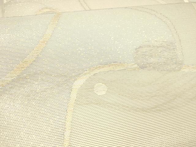 平和屋着物*夏物 六通柄袋帯 オヴジェ 金銀糸 正絹 逸品 DAAX5928cm