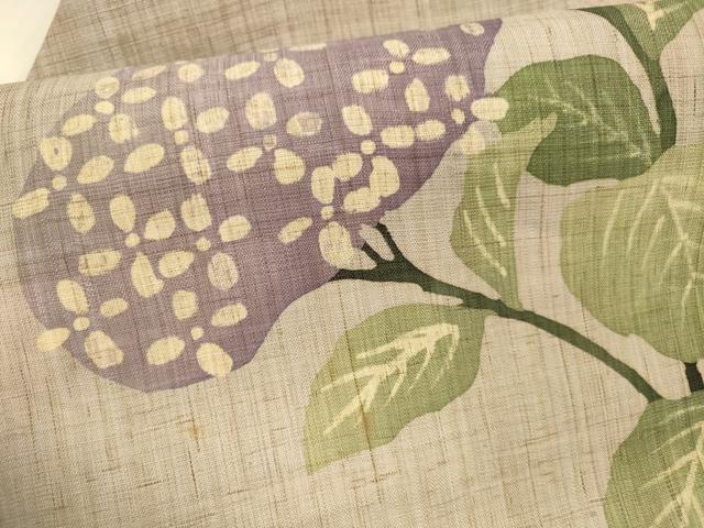 平和屋着物*夏物 九寸名古屋帯 紫陽花 麻 逸品 DAAX5937cm