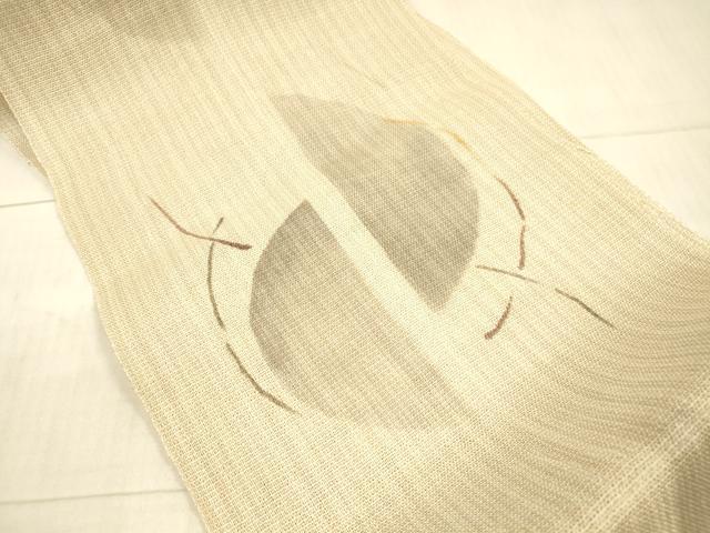 平和屋着物*夏物 八寸名古屋帯 手描き 抽象文様 正絹 逸品 DAAX5947cm