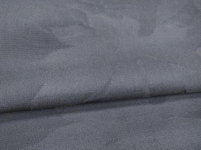 平和屋着物*夏物 八寸名古屋帯 舞葉文 鉄紺色 正絹 逸品 DAAX5950cm