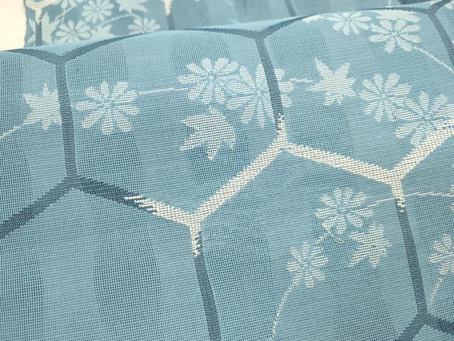 平和屋着物*夏物 八寸名古屋帯 亀甲草花文 DAAX5951cm