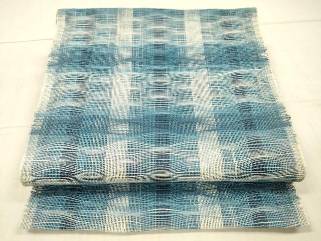 平和屋着物*夏物 八寸名古屋帯 間道 正絹 逸品 DAAX5964cm