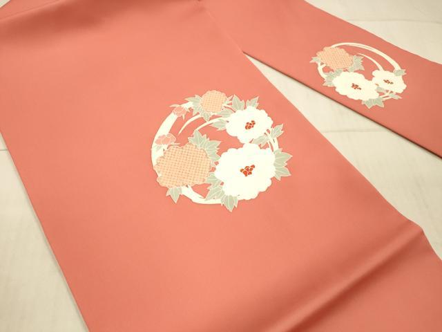 平和屋着物●塩瀬 九寸名古屋帯 鹿の子花文 正絹 逸品 DAAX5979cm
