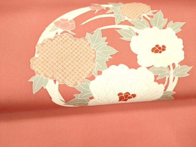 平和屋着物●塩瀬 九寸名古屋帯 鹿の子花文 正絹 逸品 DAAX5979cm