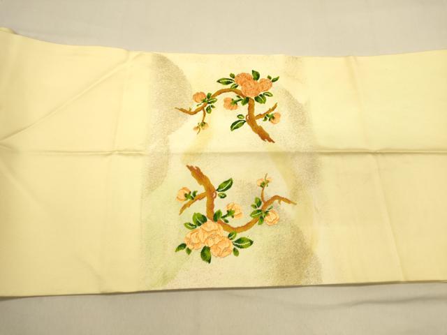 平和屋着物◎九寸開き名古屋帯 唐織 飾花文 金糸 正絹 逸品 DAAX6111jm