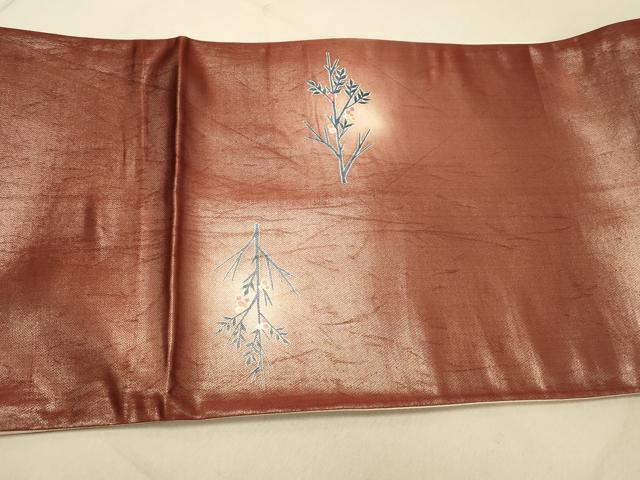 平和屋着物◎太鼓柄袋帯 花鳥文 正絹 逸品 DAAX6193jm