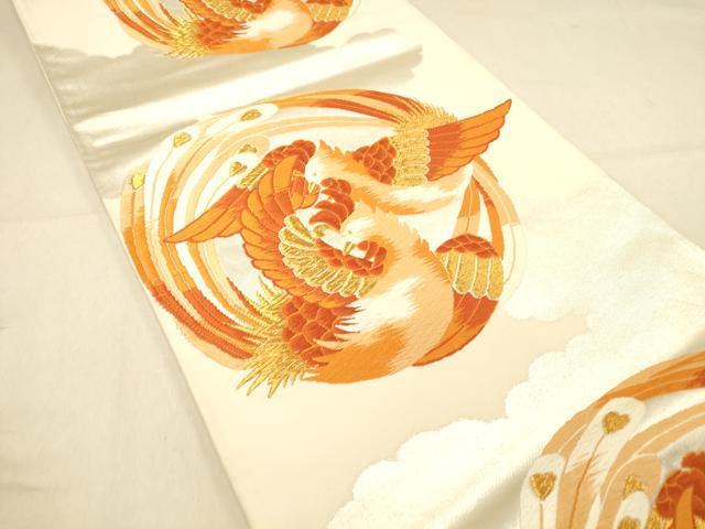 平和屋着物◎六通柄袋帯 唐織 鳳凰花文 金銀糸 正絹 逸品 DAAX6227jm