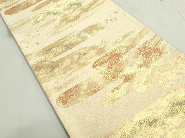 平和屋着物◎六通柄袋帯 箔散らしエ霞文 彩匠つづれ 金糸 正絹 逸品 DAAX7667qa