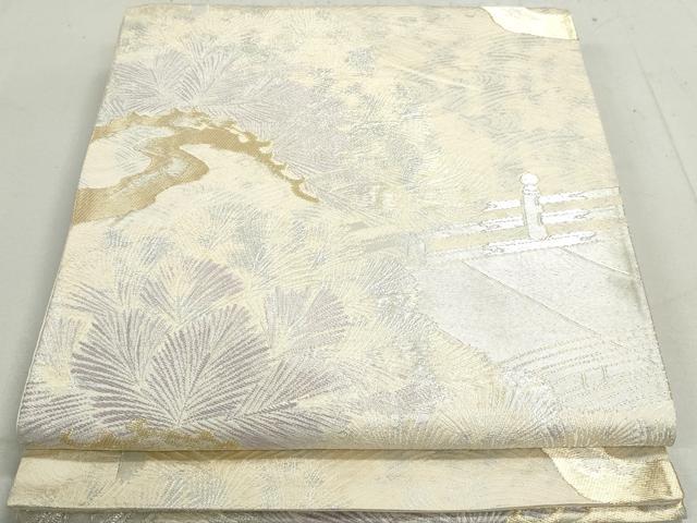 平和屋着物◎六通柄袋帯 渡橋枝松文 金銀糸 正絹 逸品 DAAX7736qa