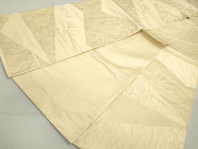 平和屋着物◎六通柄袋帯 花鳥文 正絹 逸品 DAAX7768qa