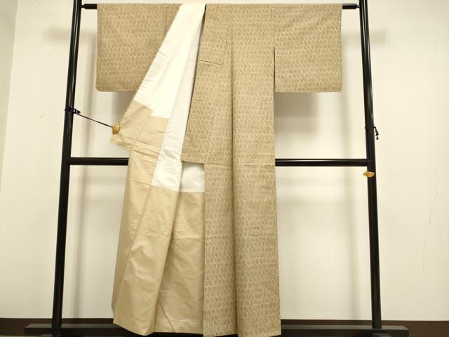 平和屋着物■上質な紬 幾何学文様 正絹 逸品 DAAX8028du