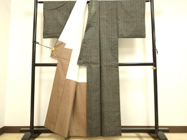 平和屋着物■上質な紬 7マルキ 間道 正絹 逸品 DAAX8056du