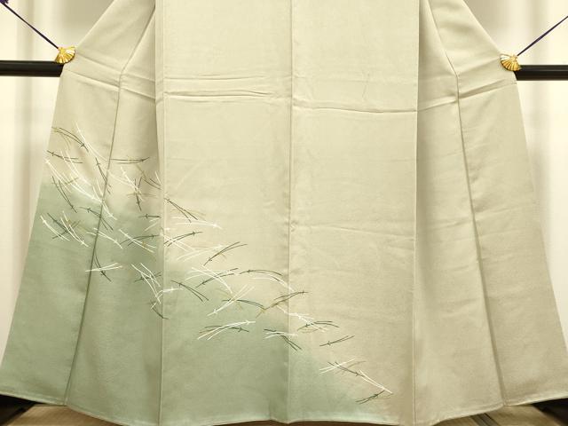平和屋着物●訪問着 松葉散らし ぼかし染め 金彩 正絹 逸品 DAAX8502du