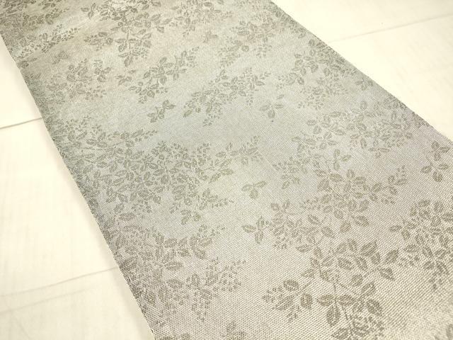 平和屋着物▽スリーシーズン 春夏秋 両面 六通柄 本袋帯 草花文 金銀糸 正絹 逸品 DAAX8561cm