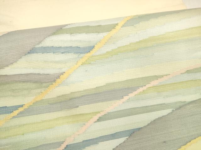 平和屋着物*夏物 太鼓柄袋帯 紬地 抽象文様 正絹 逸品 DAAX8612cm