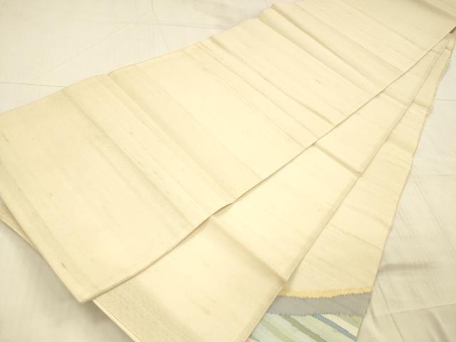 平和屋着物*夏物 太鼓柄袋帯 紬地 抽象文様 正絹 逸品 DAAX8612cm