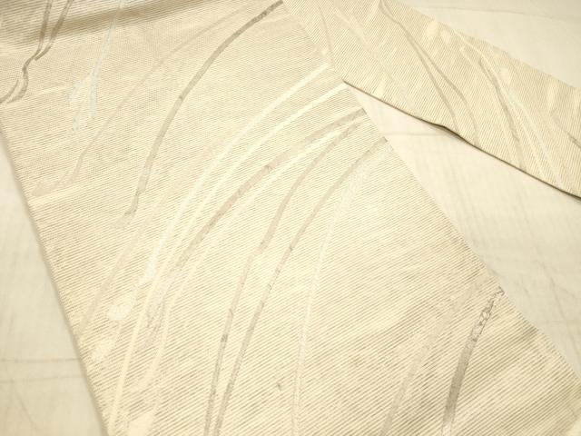 平和屋着物*夏物 九寸名古屋帯 抽象文様 銀糸 正絹 逸品 DAAX8617cm