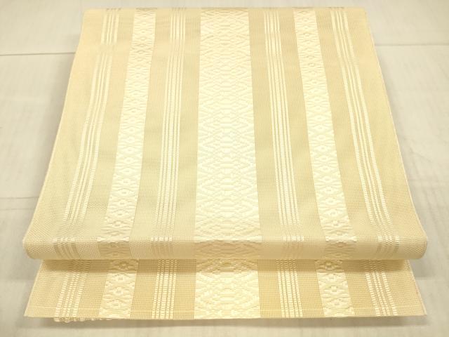 平和屋着物*夏物 本場筑前博多織 八寸名古屋帯 紗献上 蜂蜜色 正絹 逸品 DAAX8624cm
