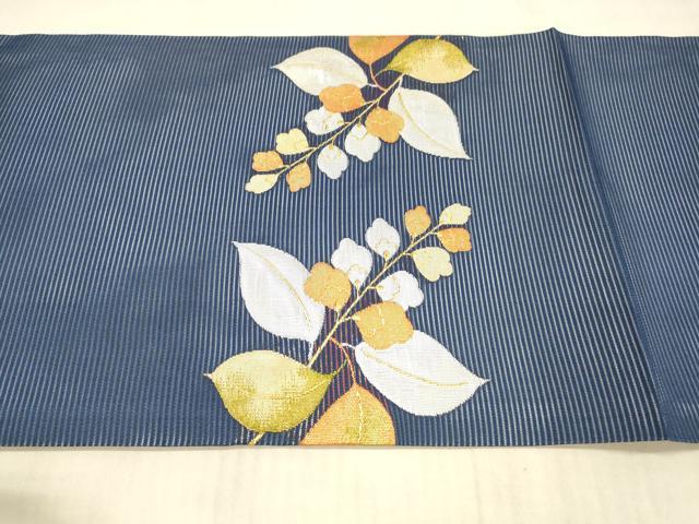 平和屋着物*夏物 九寸開き名古屋帯 流水藤花房 金銀糸 正絹 逸品 DAAX8625cm