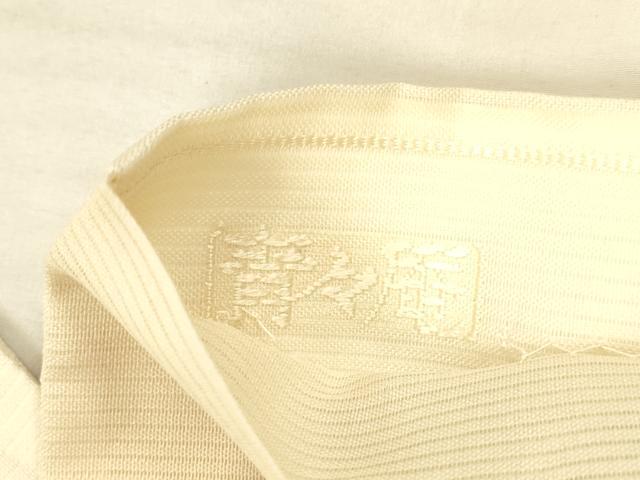 平和屋着物*夏物 六通柄袋帯 唐織 青々庵 流水短冊草花文 正絹 逸品 DAAX8647cm