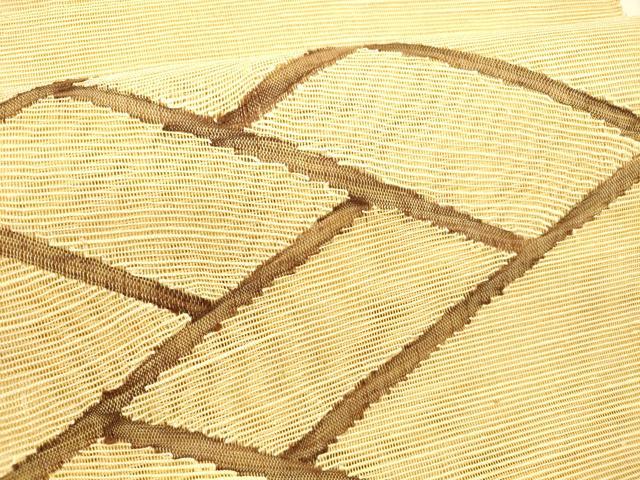 平和屋着物*夏物 八寸名古屋帯 抽象文様 正絹 逸品 DAAX8650cm