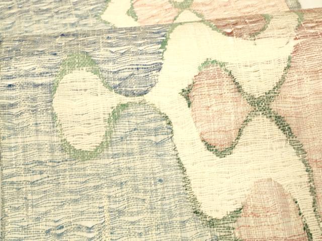 平和屋着物*夏物 六通柄袋帯 抽象文様 正絹 逸品 DAAX8651cm