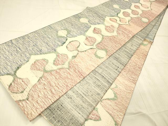 平和屋着物*夏物 六通柄袋帯 抽象文様 正絹 逸品 DAAX8651cm