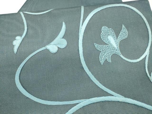 平和屋着物*夏物 九寸名古屋帯 総刺繍 唐草文 正絹 逸品 DAAX8667cm