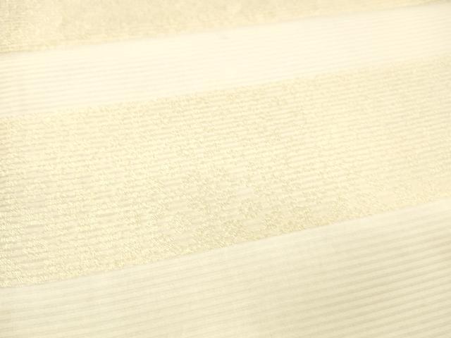 平和屋着物▽スリーシーズン 春夏秋 両面 六通柄袋帯 流水藤花房 舞花文 金銀糸 正絹 逸品 DAAX8675cm