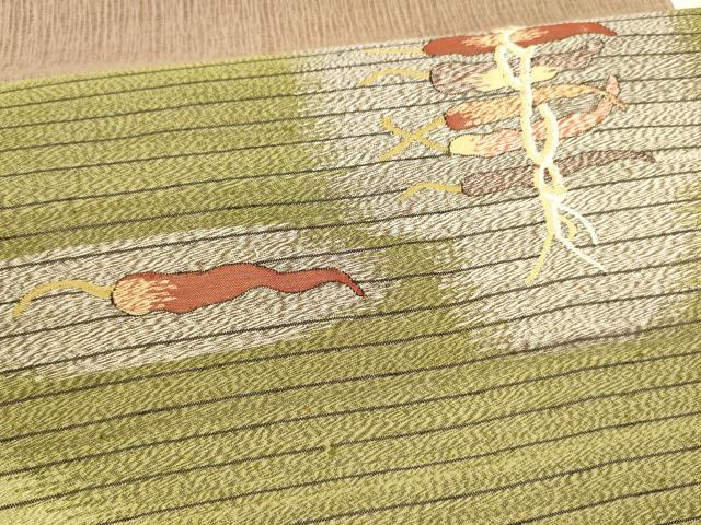 平和屋着物*夏物 太鼓柄袋帯 成り物 正絹 逸品 DAAX8676cm